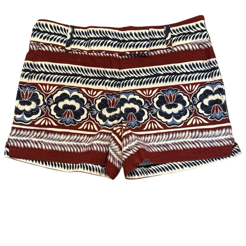 Loft Bloomstripe Riviera Shorts - Burgundy - Mid-rise - Picture 2 of 4